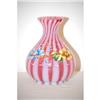 Image 1 : 7" CRANBERRY OPALESCENT STRIPED VICTORIAN
