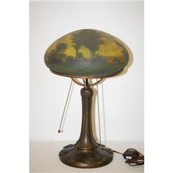 HANDEL REVERSE PAINTED TABLE LAMP - 18 1/2