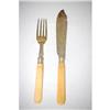 Image 2 : CASED ENGLISH FISH SET W/ IVORY HANDLE & S