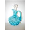 Image 2 : 6 1/2" BLUE OPALESCENT VICTORIAN ART GLASS