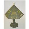 Image 2 : 20" GREEN SLAG GLASS TABLE LAMP