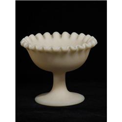 Fenton Satin Custard Compote