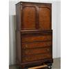 Image 1 : English Burl Walnut Cabinet c1905
