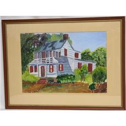 Nancy Lynah Watercolor Titled: The Cardhouse Bluffton