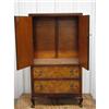 Image 1 : English Burl Walnut Cabinet c1905