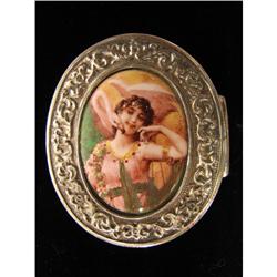 Sterling Victorian Lady Pill Box