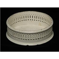 Creamware Wine Coaster ca. Early 1800's