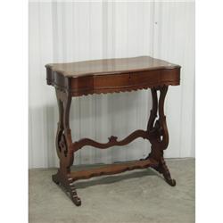 Chestnut Writing Table Desk Trestle Base