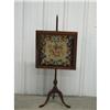 Image 1 : Fire Screen Mid 1900's Needlework Adjustable