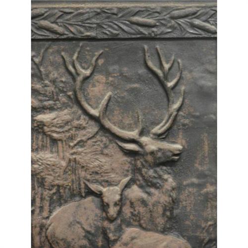 Charleston Cast Iron Fireplace Cover Deer Motif