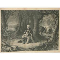 The Prayer at Valley Forge. Engraving John C. McRae