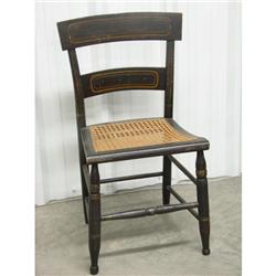 Grain Painted Empire Chair Cane Seat