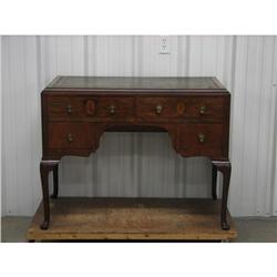 Walnut Desk Green Leather Top