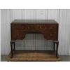Image 1 : Walnut Desk Green Leather Top