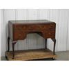 Image 2 : Walnut Desk Green Leather Top