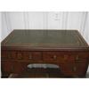 Image 3 : Walnut Desk Green Leather Top