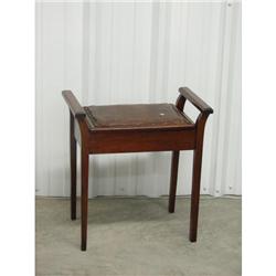 c1950 Singer Sewing Bench Leather Seat
