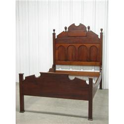Walnut Gothic Bed 3/4 Ca Mid 1800s