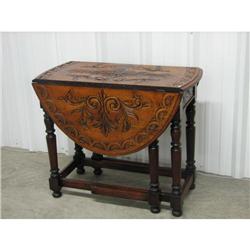 Late 19thC Oak Carved Gate Leg Table