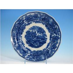 Burgess & Leigh Flow Blue Plate c1891