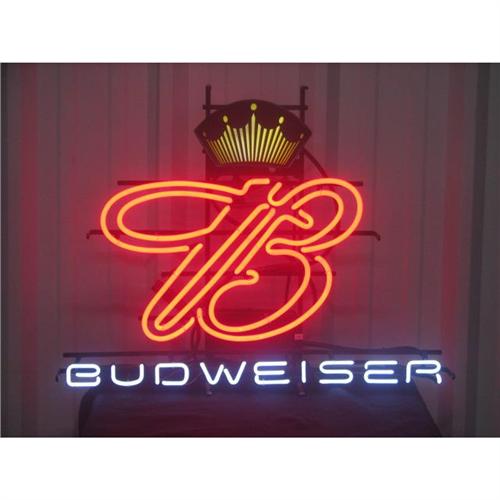 Vintage B Crown Budweiser Beer Neon Sign