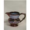 Image 1 : Copper Lustre Pitcher Blue Bands 4in.