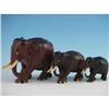 Image 1 : 3 Carved Elephants Pre-Ban Ivory Tusks