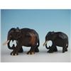 Image 4 : 3 Carved Elephants Pre-Ban Ivory Tusks