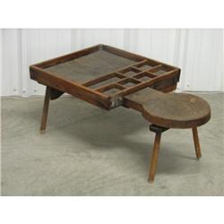 Antique Cobblers Bench w/Tray