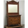 Image 1 : Antique Golden Oak Dresser Swing Mirror