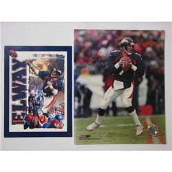 John Elway Broncos  Signed Coll Card + 8x10