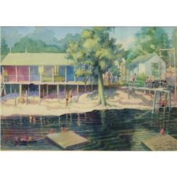 Black River Kingstree SC Watercolor