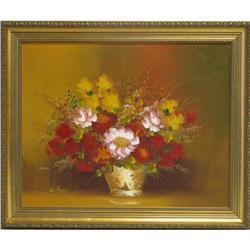 K Russy Floral Oil on Canvas