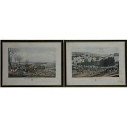 Pair WP Hodges Hunting Scenes