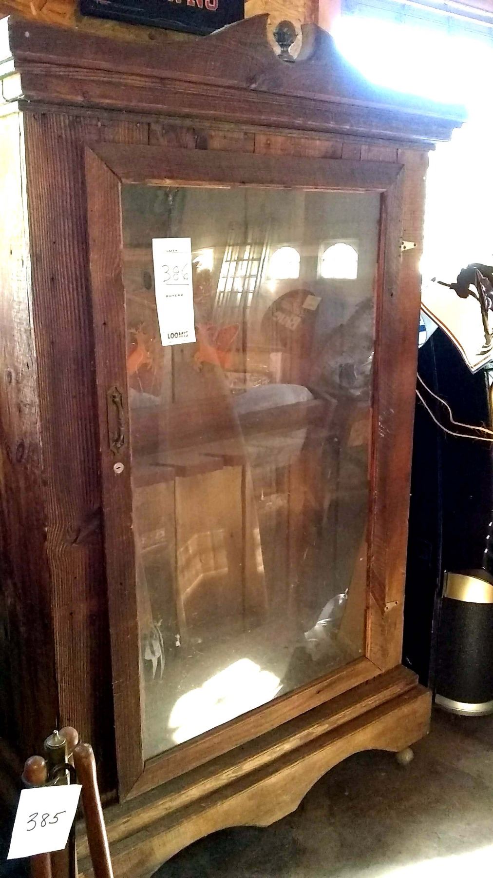 Beautiful Rustic Custom Made Large Oak Gun Case on Castors/Rough Cut ...