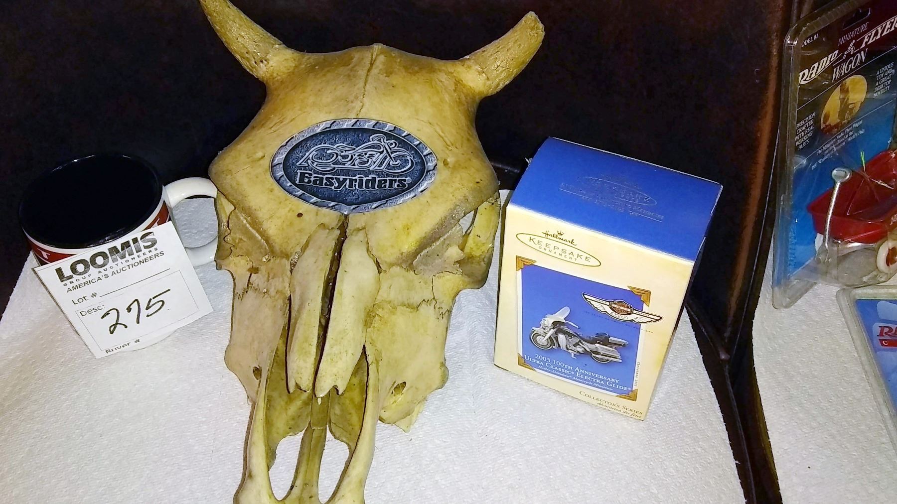 Easy Rider Skull, Harley Davidson Mug & Hallmark Ornament / AKA LOT 275