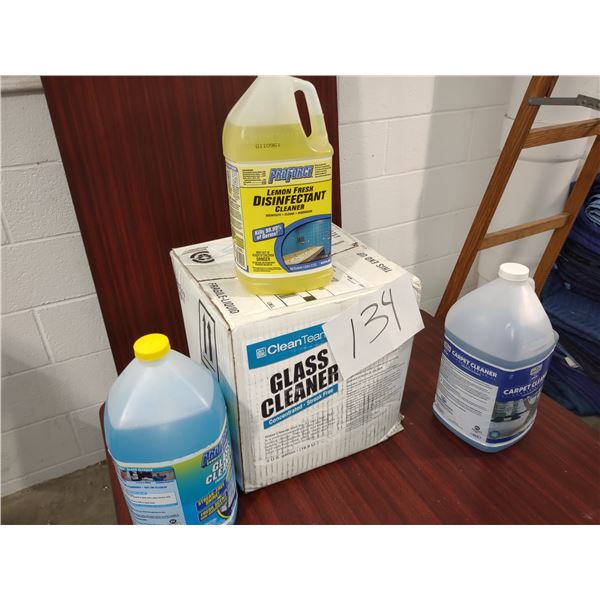 COMMERCIAL GLASS CLEANER, CARPET CLEANER, DISINFECTANT LOT