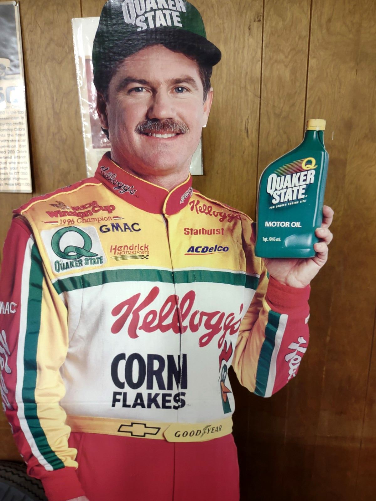 Quaker Standee Terry Labonte Life Size Cardboard Standee, Quaker State Motor Oil