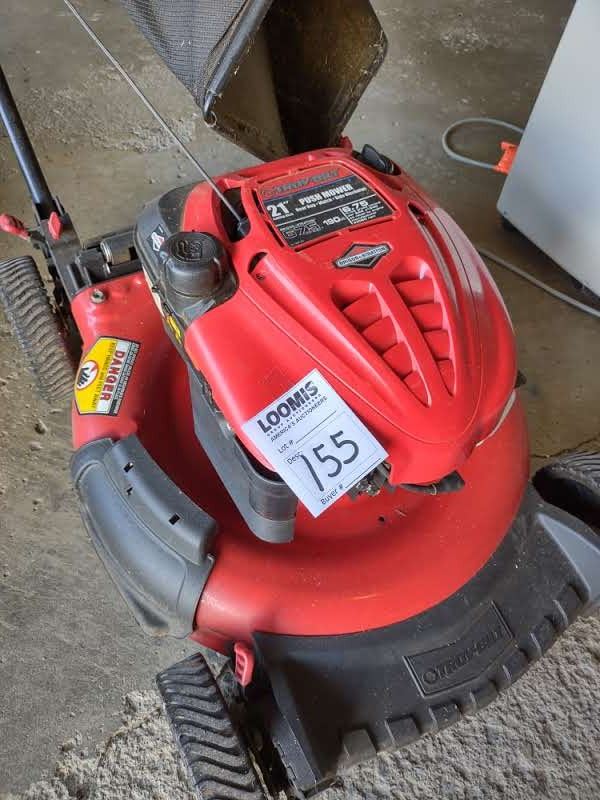 NEWER TROYBILT PUSH MOWER, 21" CUT, REAR BAG, MULCH, SIDE DISCHARGE