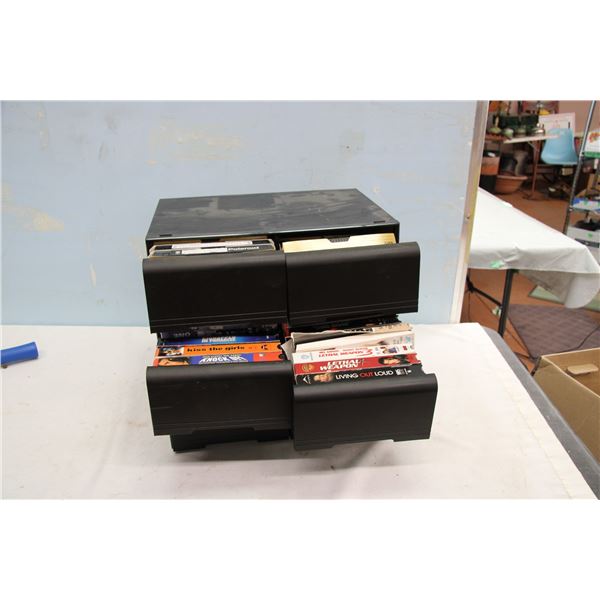 Vhs Polycase Box 2 VHS Boxes Container with some VHS's - Bodnarus Auctioneering