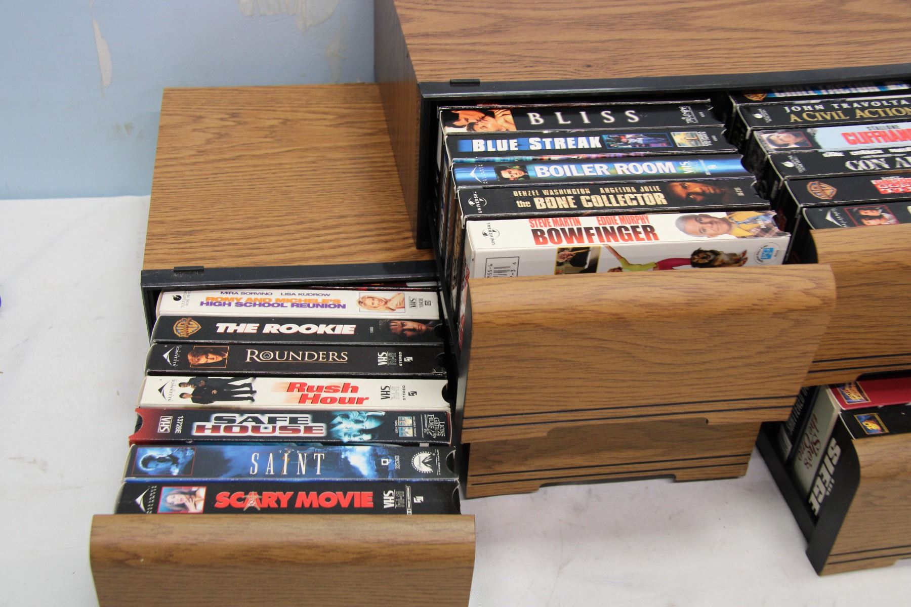 Vhs Polycase Box 3 VHS Boxes With Contents - Bodnarus Auctioneering
