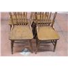 Image 2 : (4X THE MONEY) Vintage Wooden Chairs