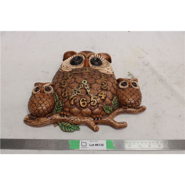 Ceramic Owl Clock