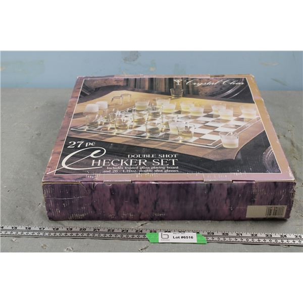 27 Piece Checker Set Double Shot (NIB)