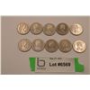 Image 2 : Lot of 10 Canadian RCMP 1973 Quarters