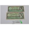 Image 1 : 1954 and 1967 Canadian 1$ Bills