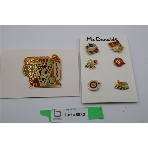 McDonalds Pins and 1999 San Diego Pin