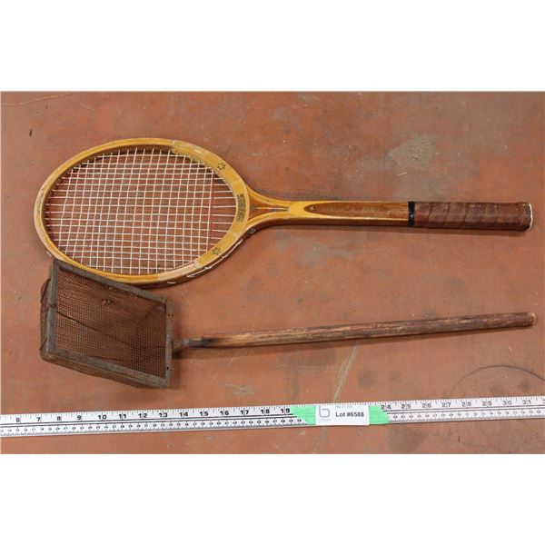 Vintage Minnow Scoop Net? Plus Vintage Racket