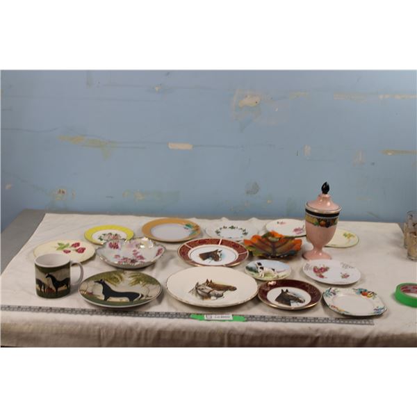 Lot of Decorative Plates and Other Plates and Misc