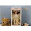 Image 2 : Coop Sugar And Spice Collection 16" Porcelain Doll (NIB) and 2 Stuffed Bears